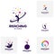 Set of Reaching Stars Logo Design Template. Dream star logo. Emblem, Colorful, Creative Symbol, Icon