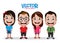 Set of Realistic 3D Boys and Girls Young Adult Kids Characters