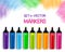 Set of Realistic 3D Colorful Full Markers