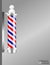 Set of realistic barber shop signboard isolated, or vintage fashioned glass barber shop poles or strip vintage barbershop sign.