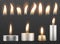 Set of realistic burning candles
