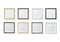 Set of Realistic Light Wood Blank Picture Frames and Dark Wood B