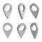 Set of realistic location buttons. Vector