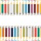 Set of realistic multicolor pencils border. vector illustration