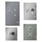 Set of realistic safes boxes with metal steel doors and lockers for banking storage and safety