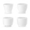 Set Of Realistic Simple Style White Flower Pots