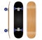 set of realistic skateboard deck template isolated. eps vector.