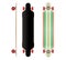 set of realistic skateboard deck template isolated. eps vector.