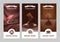 Set realistic vector vertical chocolate banners