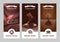 Set realistic vertical chocolate banners
