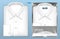 Set of realistic white shirt with tie isolated or formal wear office for employee or classic white shirt tied for men.