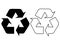 Set of Recycle icon silhouette vector art