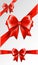 Set of red gift bows.Vector illustration. Concept for invitation, banners, gift cards, congratulation or website layout