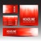 Set of red gradient background templates