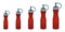 Set of a red ketchup bottle / mustard squeeze bottle vector icon for apps and websites