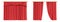 Set of red tcurtains for theatre stage, opening tpremiere decoration for cinema or event