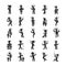 Set of reggae musicians , Human pictogram Icons