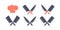 Set of restaurant knives icons