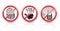 Set of restrictive signs icons
