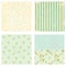 Set of retro backgrounds in shabby chic style