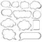 Set of retro empty comic speech bubbles