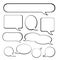 Set of retro empty comic speech bubbles