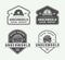 Set of retro mining or construction logo badges and labels