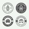 Set of retro mining or construction logo badges and labels