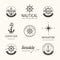Set of retro nautical labels