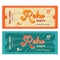 Set of retro party tickets