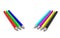 Set of RGB and CMYK pencils.