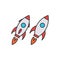 Set of rocket icon vector illustration. Startup symbol