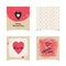 Set of romantic cards