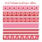 Set of romantic Valentine vintage washi tapes, rib