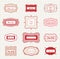 Set of romantic vintage hand drawn labels templates, illustration