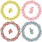 Set of round berry wreaths; colorful berry wreaths.