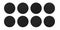 Set of round black paper stickers mock up blank tags labels,