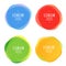 Set of round colorful vector shapes. Design elements.