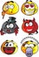 Set of round smiles emotions