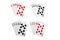 Set of royal flush cards for poker