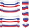 Set of russian ribbons in flag colors.