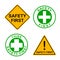 Set of safety first sign