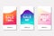 Set of sale banners with fluid geometric shapes perfect for instagram stories and other ads. Trendy modern vector template design