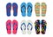 set of Sandal beach vector illustration