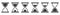 Set of sandglass icons. Vector Hourglass icon