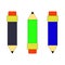 Set of the school clerical vector pencils image