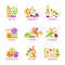 Set with school subjects icons for design. Vector