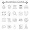 Set of Science Related Vector Line Icons.