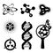 Set of science stuff icon Lab cartoon icon vector