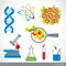 Set of science stuff icon Lab cartoon vector